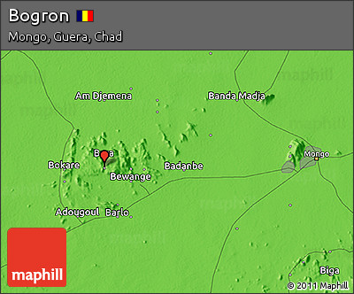 Political 3D Map of Bogron