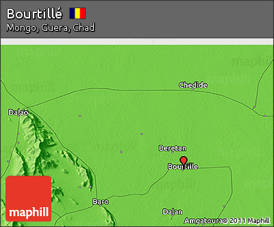 Political 3D Map of Bourtillé