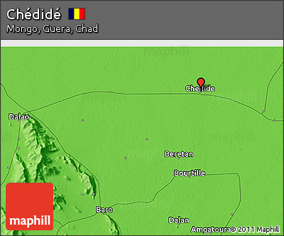 Political 3D Map of Chédidé