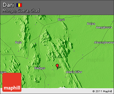 Political 3D Map of Dari