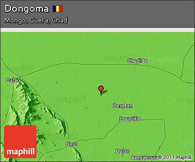 Political 3D Map of Dongoma