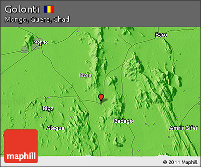 Political 3D Map of Golonti