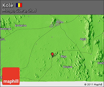 Political 3D Map of Kolé