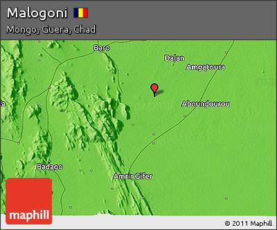Political 3D Map of Malogoni