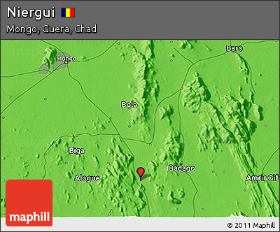 Political 3D Map of Niergui