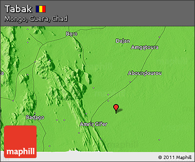 Political 3D Map of Tabak