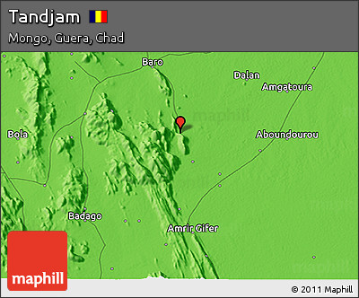 Political 3D Map of Tandjam