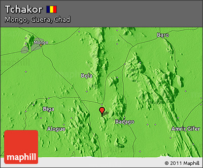 Political 3D Map of Tchakor