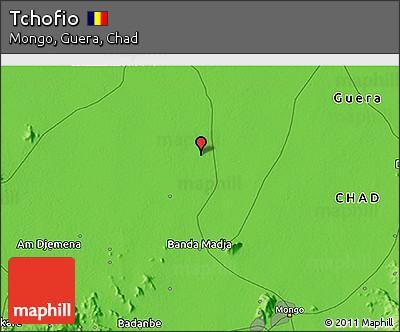Political 3D Map of Tchofio