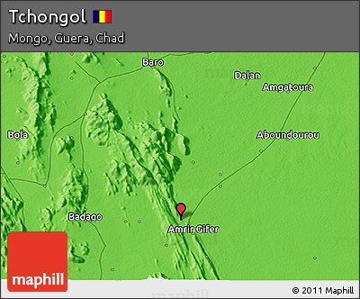 Political 3D Map of Tchongol