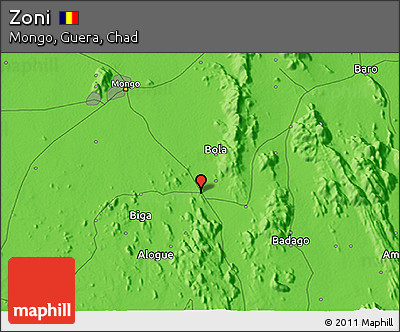 Political 3D Map of Zoni