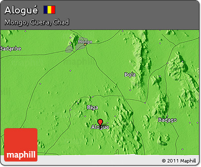 Political 3D Map of Alogué