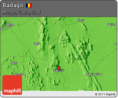 Political 3D Map of Badago