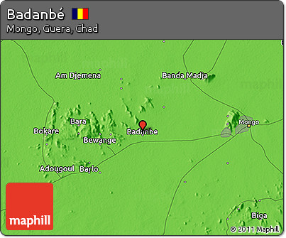 Political 3D Map of Badanbé