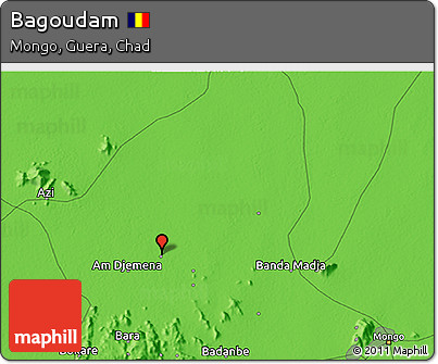 Political 3D Map of Bagoudam