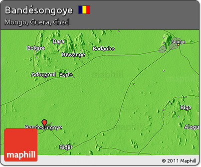 Political 3D Map of Bandésongoye
