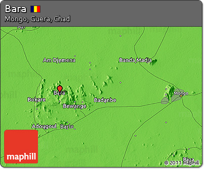 Political 3D Map of Bara