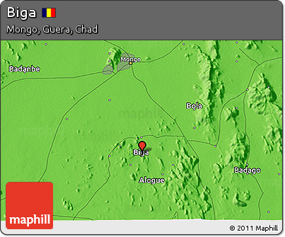 Political 3D Map of Biga