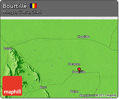 Political 3D Map of Bourtillé