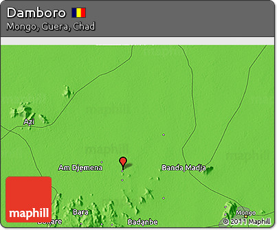 Political 3D Map of Damboro