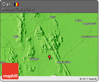 Political 3D Map of Dari
