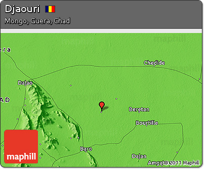 Political 3D Map of Djaouri