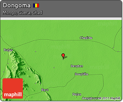 Political 3D Map of Dongoma