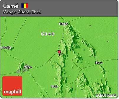 Political 3D Map of Gamé