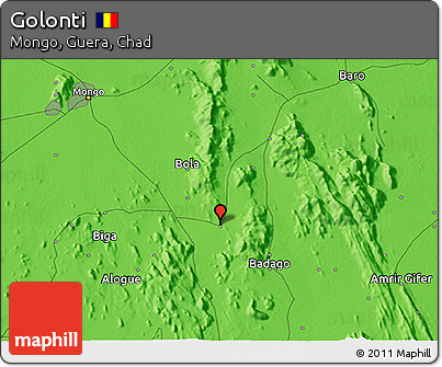 Political 3D Map of Golonti