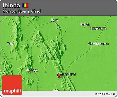 Political 3D Map of Ibinda