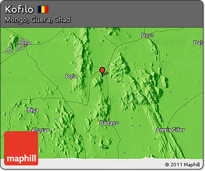 Political 3D Map of Kofilo
