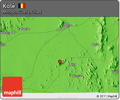 Political 3D Map of Kolé
