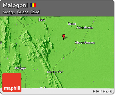 Political 3D Map of Malogoni