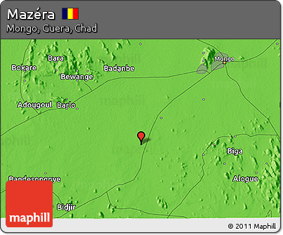 Political 3D Map of Mazéra