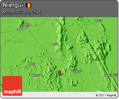 Political 3D Map of Niergui