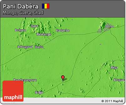 Political 3D Map of Pani Dabéra
