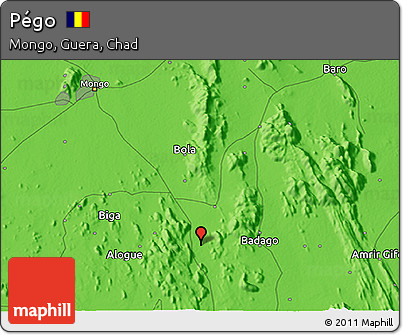 Political 3D Map of Pégo