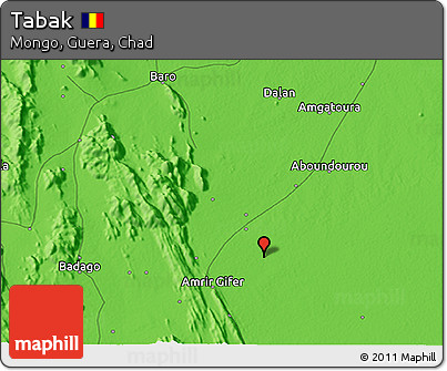 Political 3D Map of Tabak