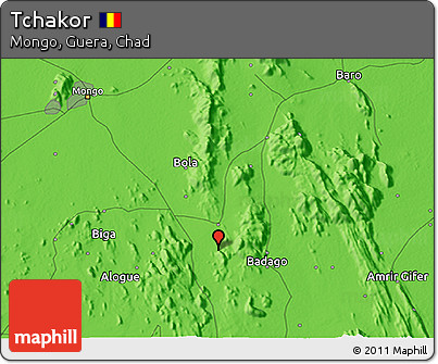 Political 3D Map of Tchakor