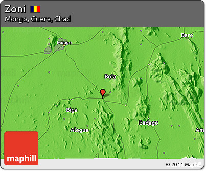 Political 3D Map of Zoni