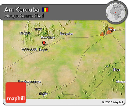 Satellite 3D Map of Am Karouba