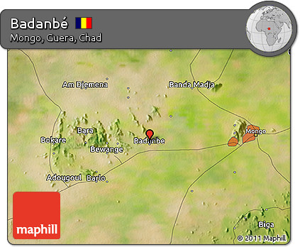 Satellite 3D Map of Badanbé