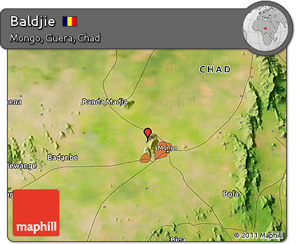 Satellite 3D Map of Baldjie