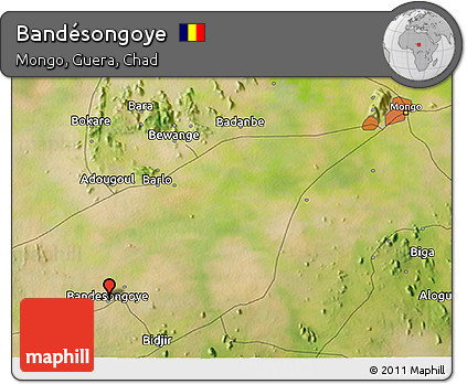 Satellite 3D Map of Bandésongoye