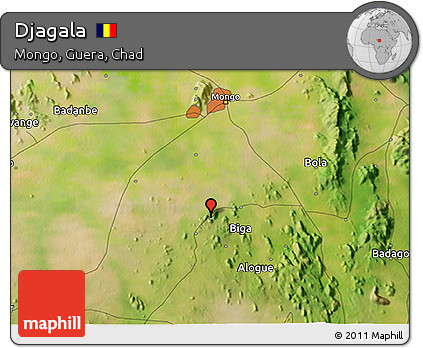 Satellite 3D Map of Djagala