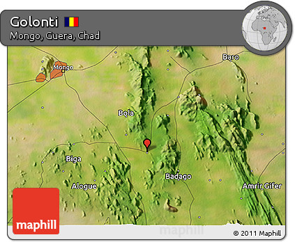 Satellite 3D Map of Golonti
