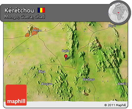 Satellite 3D Map of Kérétchou