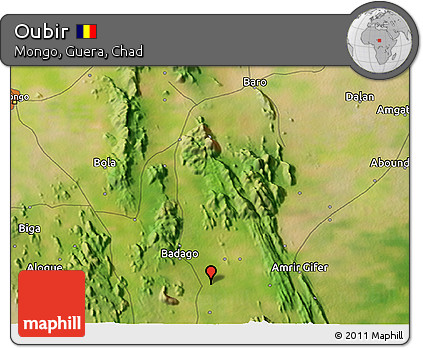 Satellite 3D Map of Oubir