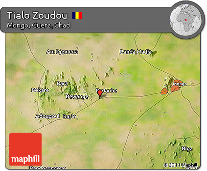 Satellite 3D Map of Tialo Zoudou