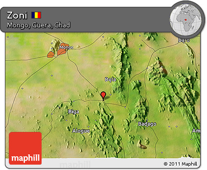 Satellite 3D Map of Zoni